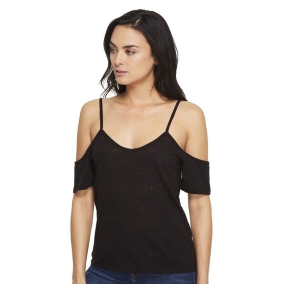 Revolve LNA Off The Shoulder Tee Top T-shirt Short Sleeve Black Size XS - Picture 4 of 11